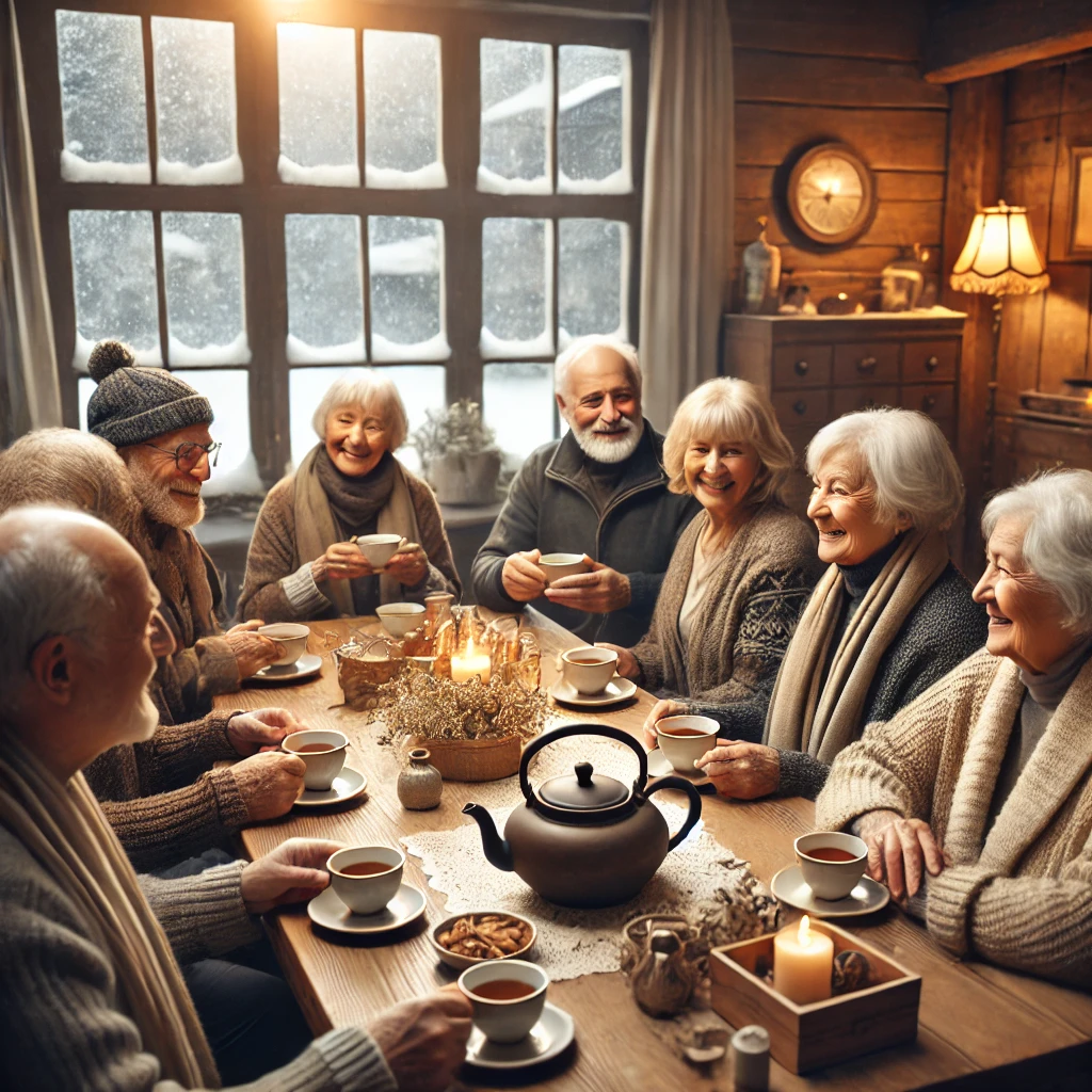 DALL·E 2025-01-15 15.13.20 - A heartwarming scene of elderly people gathered around a table in a cozy indoor setting, enjo.webp